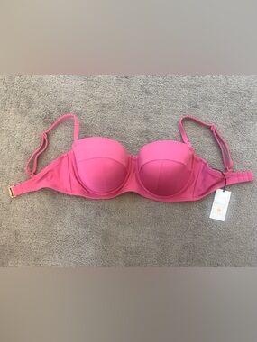 Shade & Shore Bright Pink Underwire Molded Bikini Top